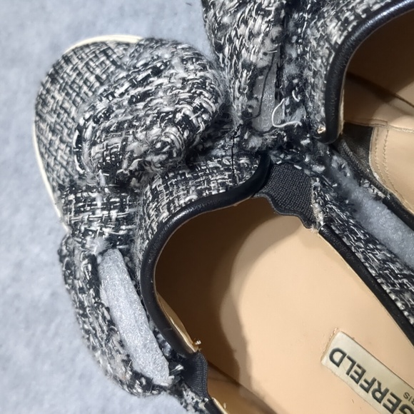 Karl Lagerfeld Paris Esme Boucle Slip On Tweed Bow Sneaker Size 9 - Picture 11 of 11